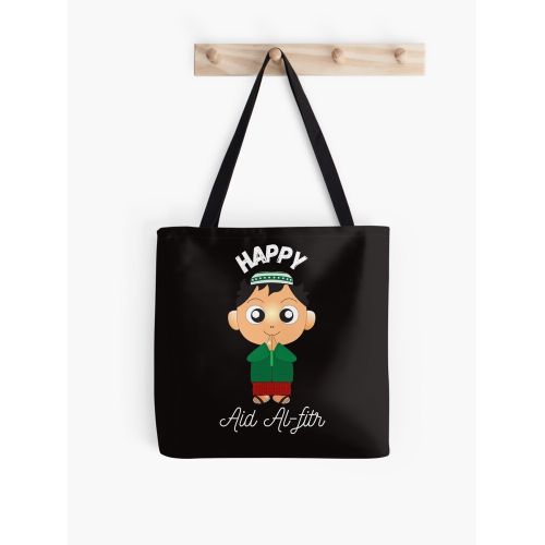 product_image_name-Generic-Tote Bag, happy eid al-fitr  design unique, Haute qualité-1