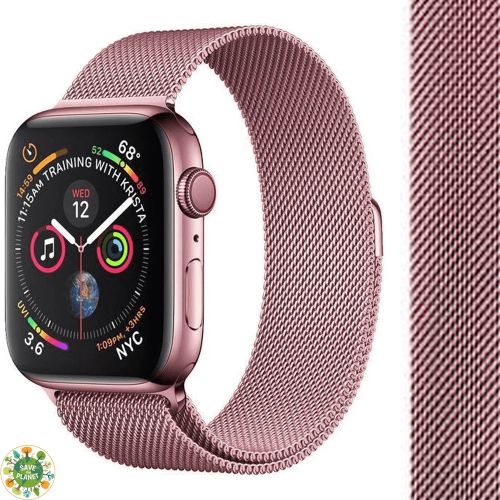Generic Bracelet Magnetique rose Boucle Milanaise pour apple watch en Metal Acier inoxydable de LUXE Serie 7 6 5 4 3 2 1 SE Avec sticker a prix pas cher Jumia Maroc