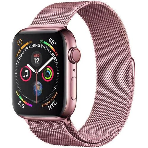 Generic Bracelet Magnetique rose Boucle Milanaise pour apple watch en Metal Acier inoxydable de LUXE Serie 7 6 5 4 3 2 1 SE Avec sticker a prix pas cher Jumia Maroc