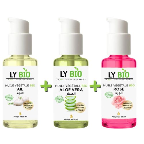 product_image_name-LY BIO-PACK HUILE AIL 50ML - POMPE + HUILE ALOE VERA 50ml - POMPE + HUILE ROSE 50ml - POMPE-1
