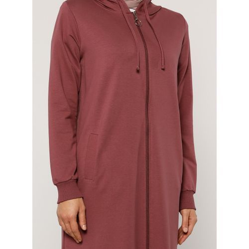 product_image_name-Modanisa-Prune - Tissu non doubl - - Pardessus et Manteaux - Everyday Basic.-5