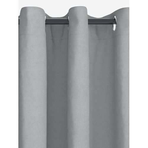product_image_name-Generic-Rideau Gris Clair 140x300cm Oeillets Polyester Polyamide Uni Moderne Isolation Thermique Phonique Chambre Salon-2