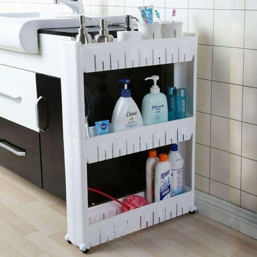 product_image_name-Generic-Etagère de Cuisine à 3 niveaux, Chario Multi usages avec Roulettes, Organisateur des produits de salle de bain-2