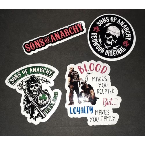 Generic son of anarchy stickers, moto, american club, anime, cosplay, by  moroccan otaku à prix pas cher