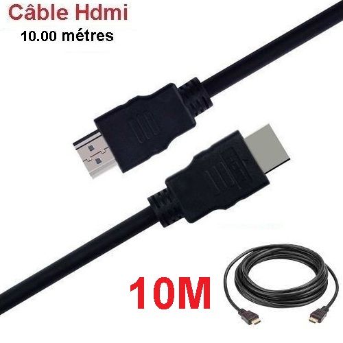 Generic Câble HDMI 10m Mâle Mâle Multi Usage Pour TV, Pc portable