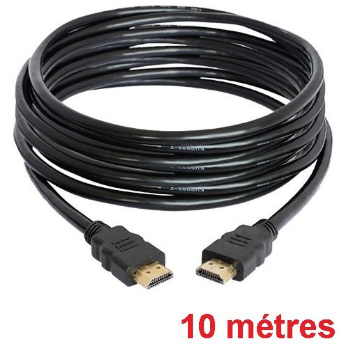 Generic Câble HDMI 10m Mâle Mâle Multi Usage Pour TV, Pc portable