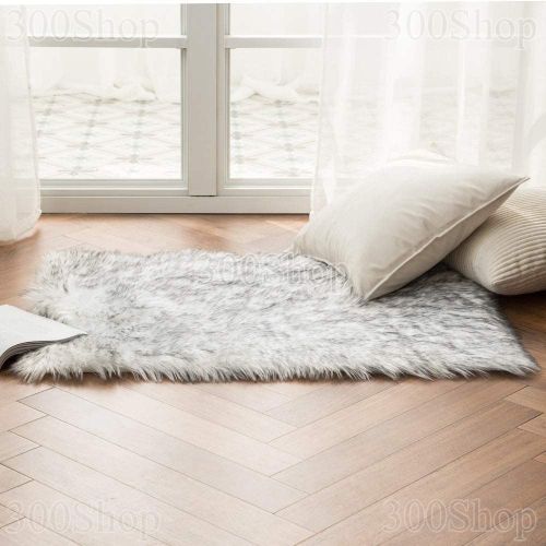 Generic Tapis en fausse fourrure ( 100x60cm ) ( Blanc ) à prix pas