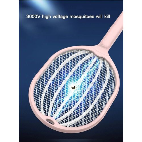 Generic Raquette anti-mouches électrique, avec lumière Uv, lampe