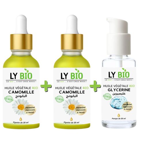 product_image_name-LY BIO-PACK 2 X HUILE CAMOMILLE 50ML - PIPETTE + HUILE GLYCERINE 50ml - POMPE-1
