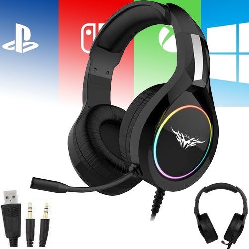 Dml Casque Gaming Switch avec Micro Anti Bruit Filaire LED Lampe Stéréo  Bass à prix pas cher