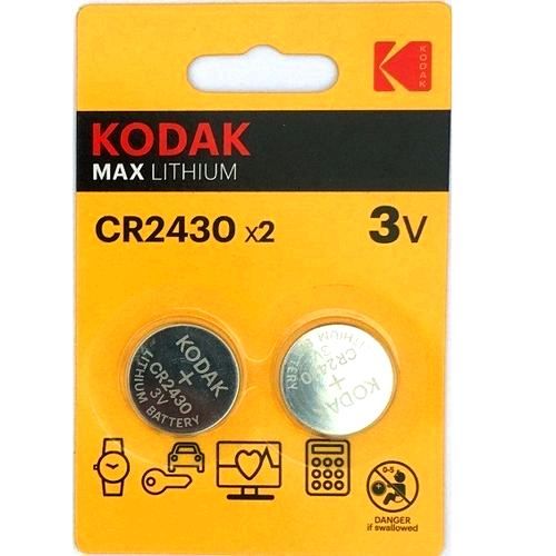 Kodak Pile Bouton CR2430 au Lithium 3 volts, CR 2430 Batterie 3V