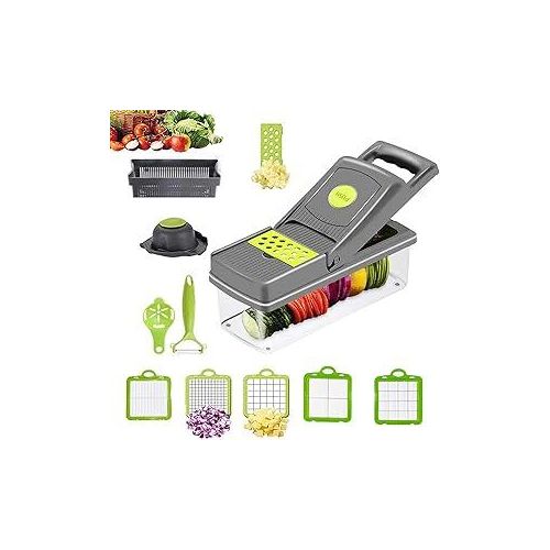 product_image_name-Generic-Trancheuse à légumes, hachoir manuel, ustensiles de cuisine, hachoir à légumes multifonctionnel-2