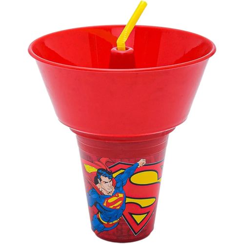 Tuffex Gobelet avec paille et bol, design Superman, sans BPA, 500 ml, bol  de 1000 ml à prix pas cher