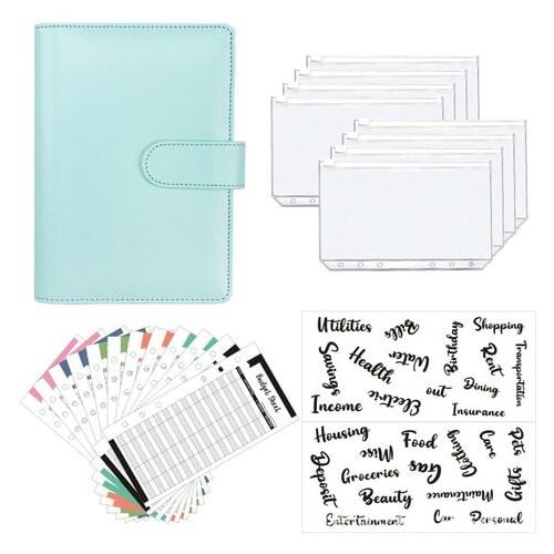 Classeur Budget A6, Classeur Enveloppe Budget Planner, PU Cuir