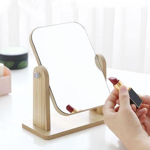 product_image_name-Generic-Miroir de Maquillage rotatif avec Support en Bois-3
