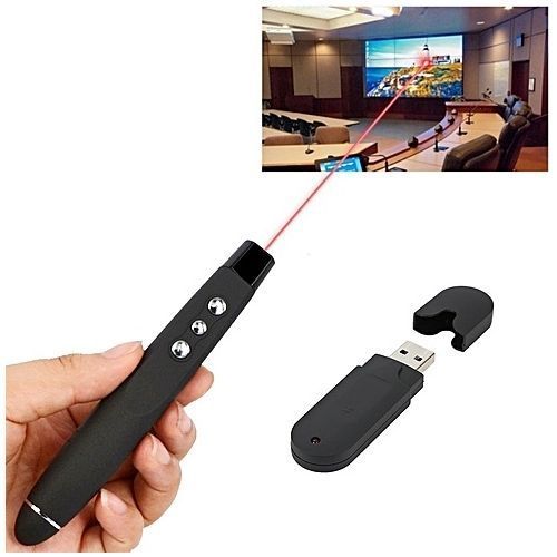 Generic Pointeur Laser Présentation Power Point à distance avec récepteur  USB Noir à prix pas cher