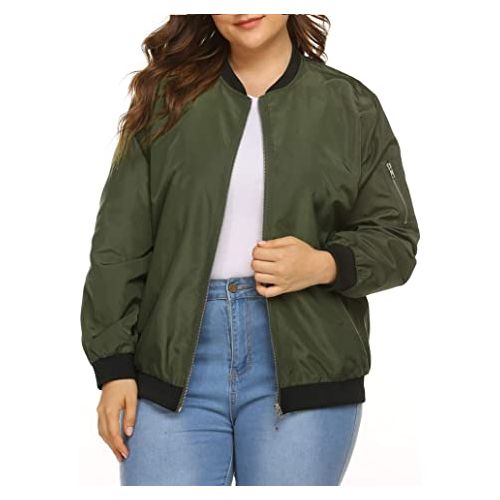 product_image_name-Generic-Bomber Jacket femme Slim vert-2