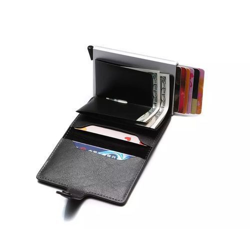 Generic Porte-Carte Bancaire Cuir Véritable Anti-RFID- pochette cartes à  prix pas cher