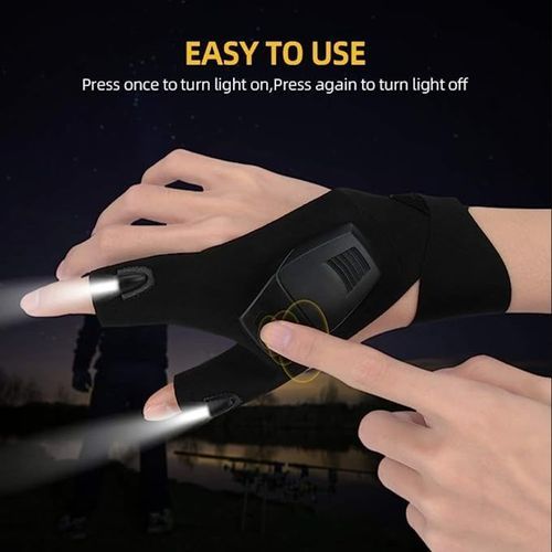 Generic Gants de lampe de poche rechargeables, sans doigts, éclairage LED à  prix pas cher