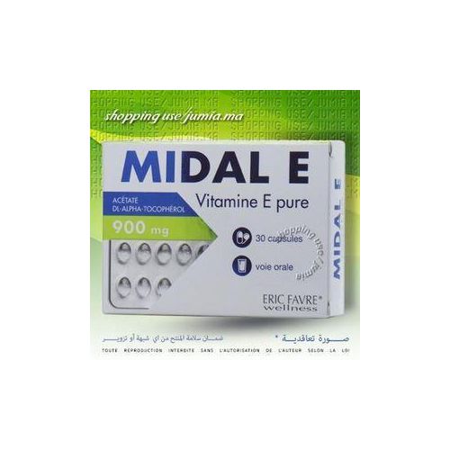 Eric Favre MIDAL E : VITAMINE E PUR 900 MG --30 CAPSULES--E-Complex - image 7