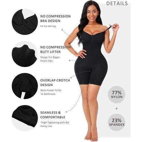 product_image_name-Generic-Combinaison sans couture ,Ventre plat , vêtement sculptant, mi-cuisse, pour femmes-3