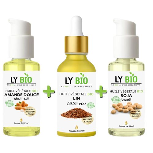 product_image_name-LY BIO-PACK HUILE AMANDE DOUCE 50ml - POMPE + HUILE LIN 50ML - PIPETTE + HUILE SOJA 50ML - POMPE-1