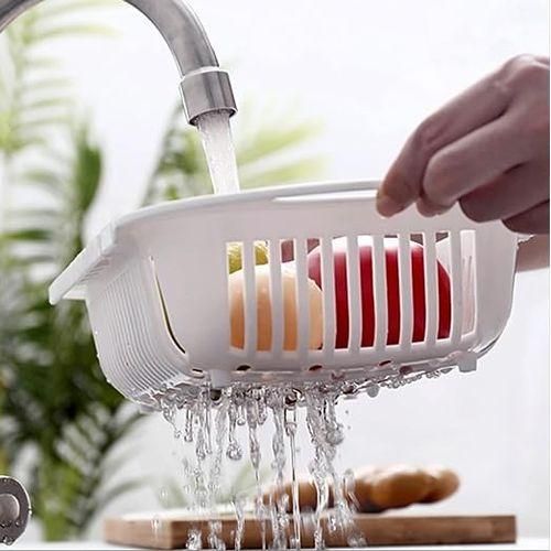 product_image_name-Generic-Passoire de cuisine en plastique, avec bac de récupération pour un lavage pratique des fruits et légumes.-2