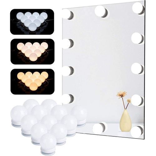 Generic Pack 10 lampes de miroir , maquillage coiffeuse ampoules LED à prix  pas cher