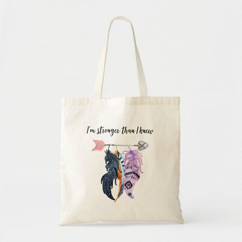 product_image_name-Generic-Tote bag boho feathers and motivational arrow say Unique, haute qualité-1