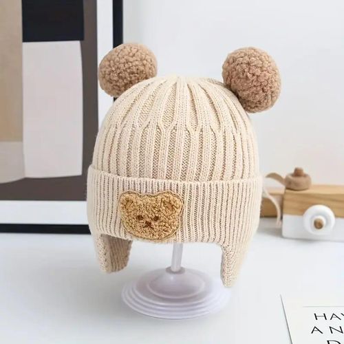 product_image_name-Generic-Bonnet chaud pour les bébés et les enfants, chapeau d'hiver à orteils motif ours-8