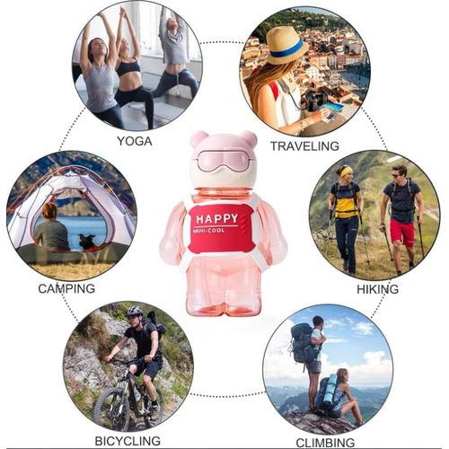 product_image_name-Generic-قارورة ماء على شكل دب، قارورة قابلة لإعادة الاستخدام سعة 800 مل مع زر وقشة، كوب مرح وجميل للمدرسة والرياضة والتخييم-8