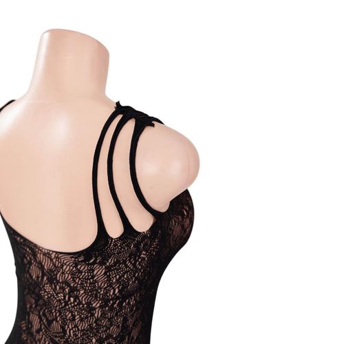 product_image_name-Generic-لانجري قميص نوم بلون أسود بديسوت شبكي جريء-4