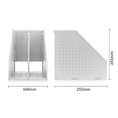 Deli PORTE-REVUES /ORGANISATEUR DE BUREAU POUR L'ORGANISATION ET LE  STOCKAGE W78999 GRIS CLAIR à prix pas cher