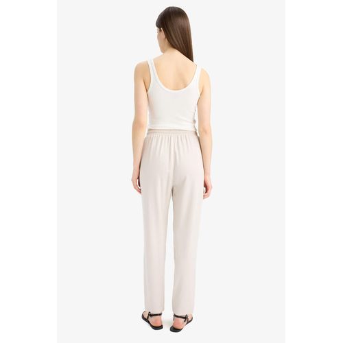 product_image_name-Defacto-Pantalon droit taille haute avec poches en tissu Belmando-2