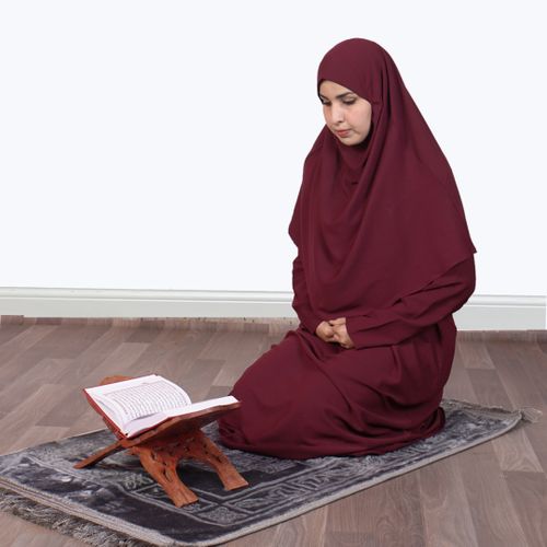 Generic ABAYA femme pour priere 2 pieces Bordeaux convient a toutes les tailles a prix pas cher Jumia Maroc