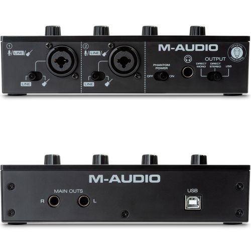 M Audio M-Audio M-Track Duo Interface Audio / Carte Son USB pour  Enregistrement, Streaming, Podcast avec Entrées XLR, Ligne et DI, ainsi  qu'un Pack de Logiciels à prix pas cher
