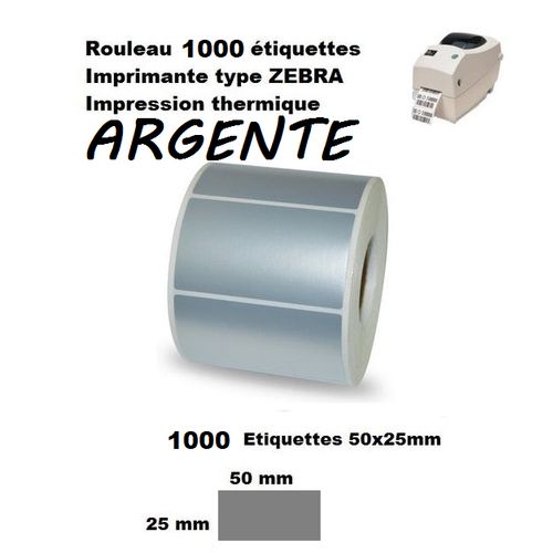 product_image_name-Generic-Rouleau 1000 étiquettes thermiques Imprimantes ZEBRA  ARGENT-VÉLIN 50 mm X 25 mm-1