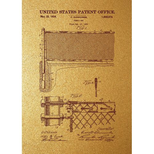 product_image_name-Generic-82 tennis net patent 1934  Poster Chambre Haute Qualité-1