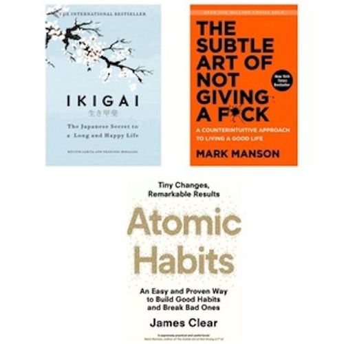 product_image_name-Generic-3 Books ( Ikigai Japanese + The Subtle Art of Not Giving a F*ck + Atomic Habits )-1
