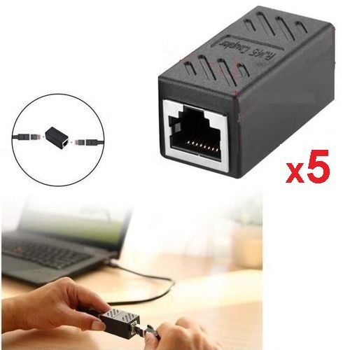 Generic Coupleur RJ45 Femelle - Prolongez vos câbles réseau en un clin  d'œil // Lot de 5 Pcs à prix pas cher