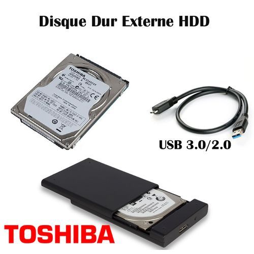 Toshiba Disque Dur externe 1 TB USB 2.5 Fast Speed pour Pc à prix pas cher