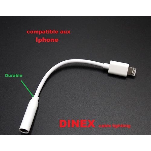 Écouteur Jack 3.5 mm audio AUX câble adaptateur pour iPhone 11 X 8