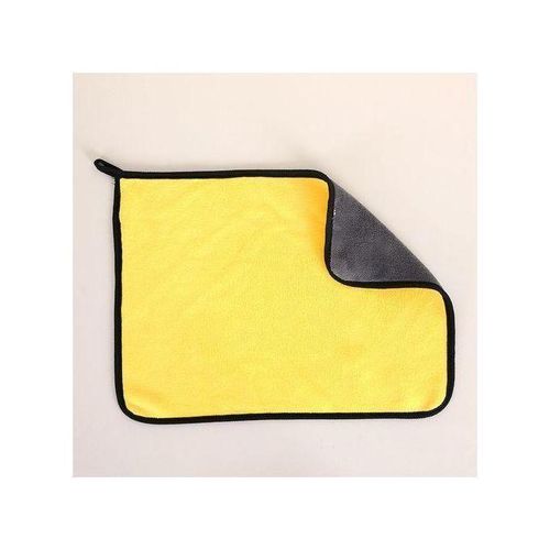 product_image_name-Generic-2 Serviette microfibre douce double face jaune-1