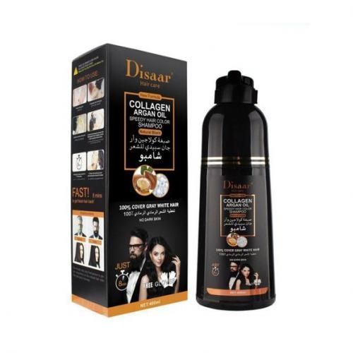 Shampoing Colorant Noir - Collagène et Huile d'Argan Disaar - Maroc Hoojan