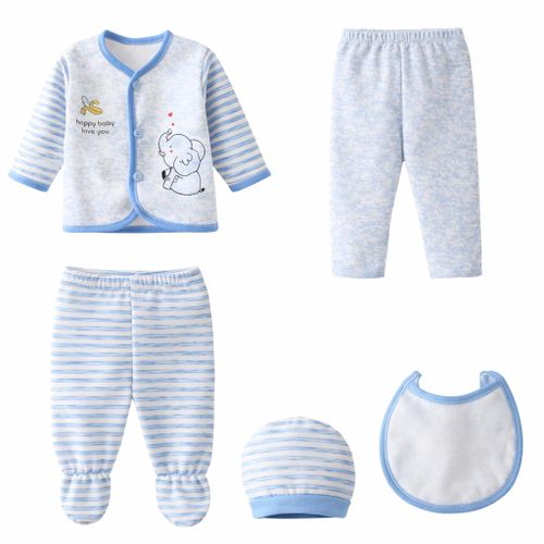 product_image_name-Generic-Ensemble 5 pièces 4 saison pour nouveau-né garçon,en 100%coton ,animation style bébé de 0 à 3 mois-4