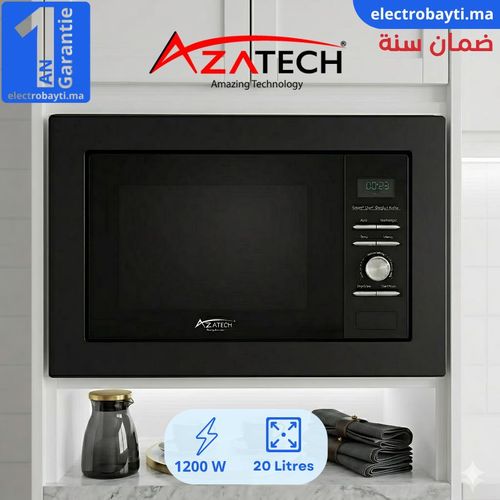 product_image_name-AZATECH-Micro-Ondes Grill Encastrable - 20L - 1200W - Fonction de décongélation -1