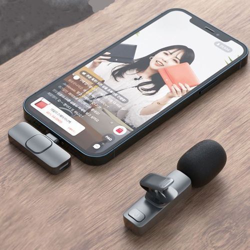 Microphone cravate sans fil pour iPhone et téléphone portable