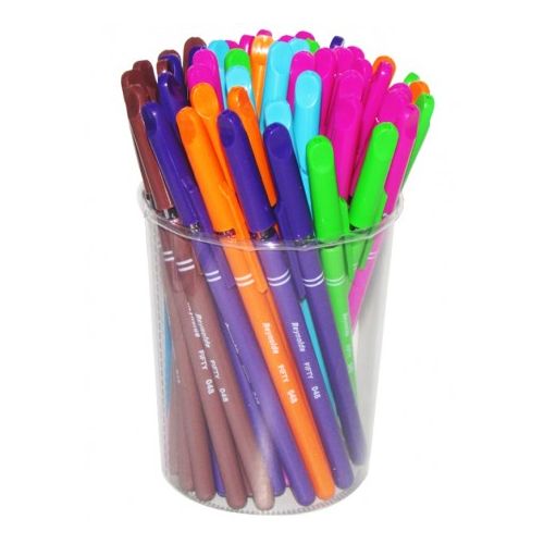 Monami 50 Stylos à bille 1 mm 10 Couleurs Assorties BPP-1000 à prix pas  cher