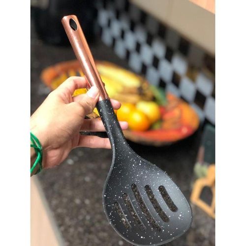 product_image_name-Generic-Cuillère de cuisine élégante avec tête noire et manche en laiton-2