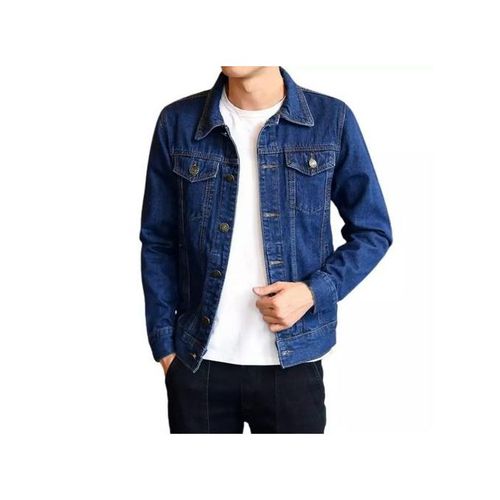 Generic JACKET JEAN homme Bleu marine à prix pas cher